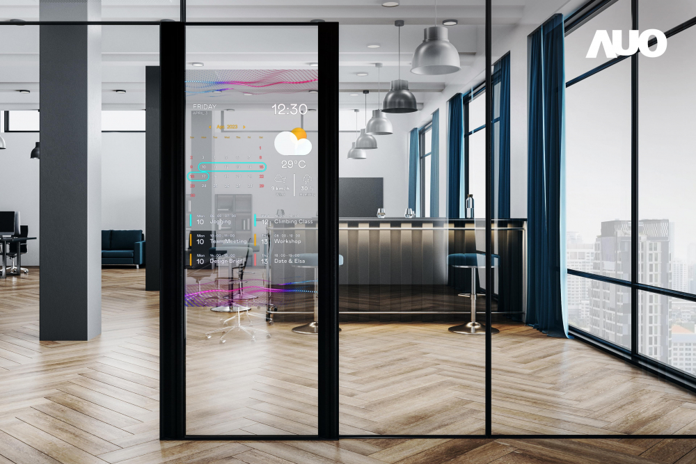 60吋Micro LED透明窗屏显示器，可依需求调整并延伸应用于不同场域，包括汽车侧窗或家庭玄关、智慧橱窗、商业展示等面向，提供丰富的信息娱乐内容