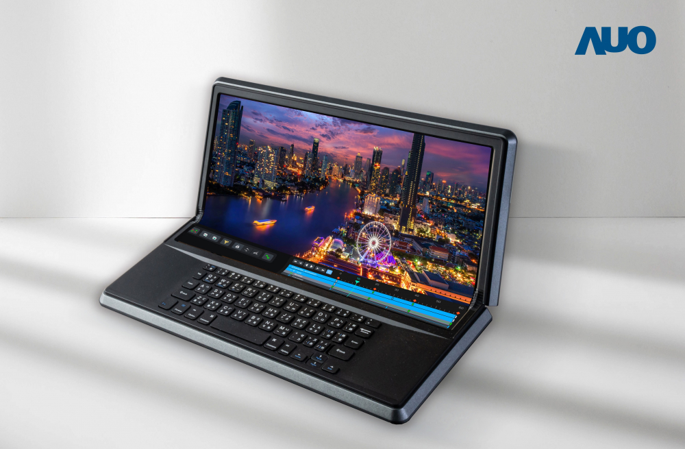 米兰·(milan)14.6吋Micro LED折迭显示屏幕，搭配半径4mm的弯折绞炼，以及高画素、高亮度、高对比度的显示技术特点，即便在大视角下仍保有绝佳色相与亮度