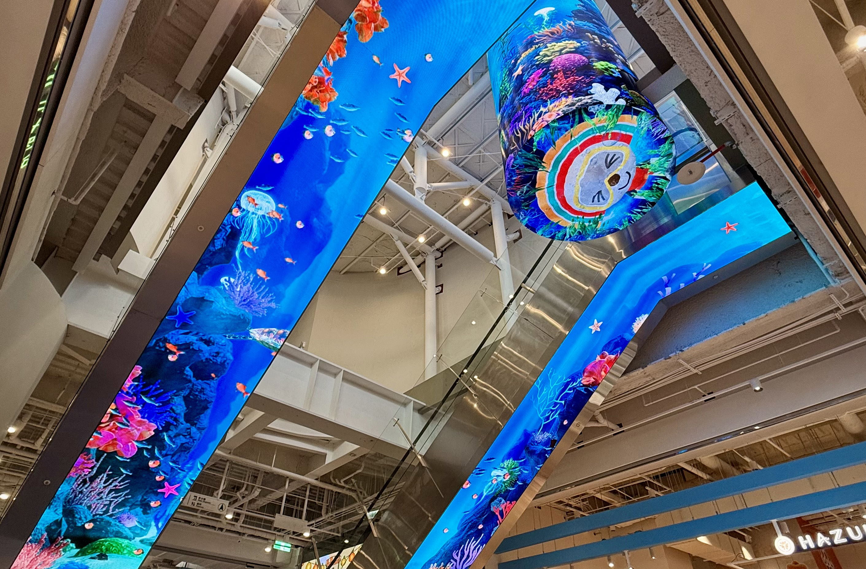 達擎與傑可達整合先進顯示技術與軟硬體應用服務，提供一系列大型LED顯示解決方案，為全新改裝開幕的「清水服務區」佈局嶄新視覺體驗。